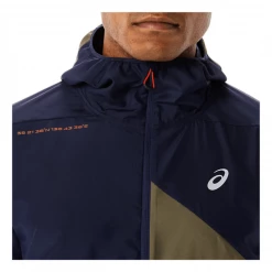 Anorak Asics Fujitrail Azul Marino Verde -365rider Ventas anorak asics fujitrail azul marino verde 3