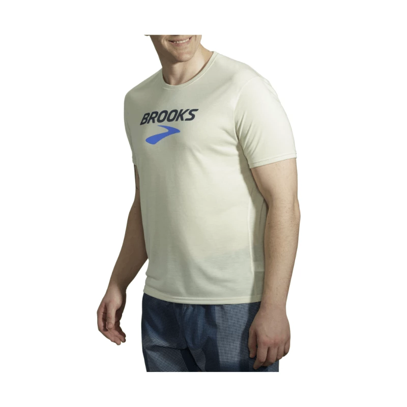 Camiseta Brooks Distance Manga Corta Blanco Roto 5 Camiseta Brooks Distance Manga Corta Blanco Roto - Imagen 3