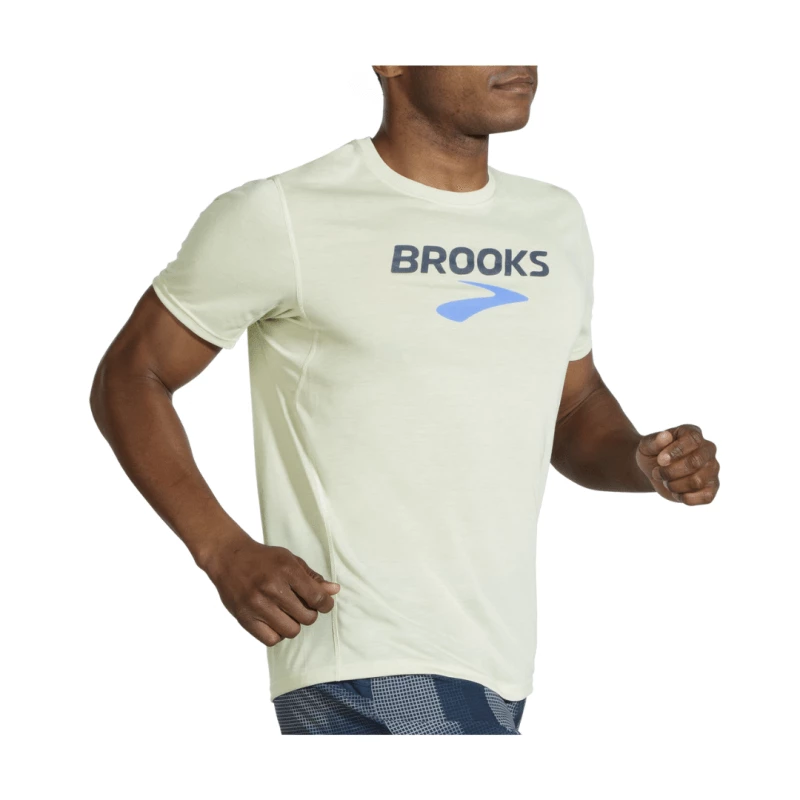 Camiseta Brooks Distance Manga Corta Blanco Roto 7 Camiseta Brooks Distance Manga Corta Blanco Roto - Imagen 5