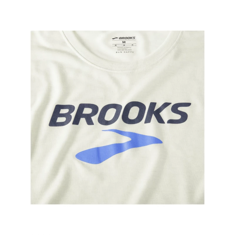 Camiseta Brooks Distance Manga Corta Blanco Roto 8 Camiseta Brooks Distance Manga Corta Blanco Roto - Imagen 6