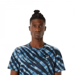 Camiseta Manga Corta Asics Wild Camo SS Top Azul -365rider Ventas camiseta manga corta asics wild camo ss top azul 3