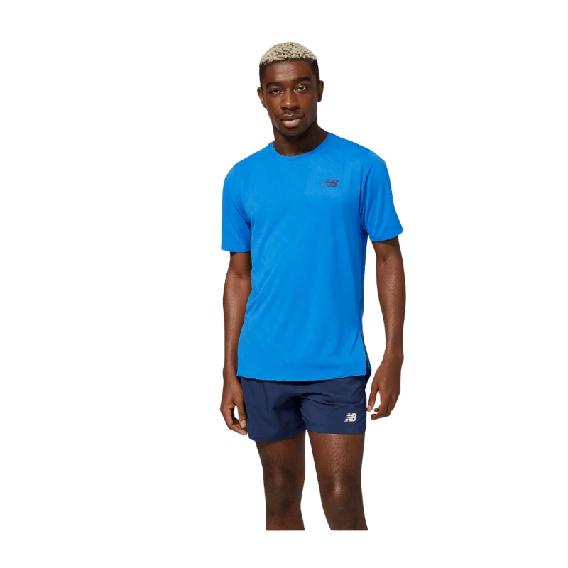 Camiseta New Balance Q Speed Jacquard Azul 3 Camiseta New Balance Q Speed Jacquard Azul