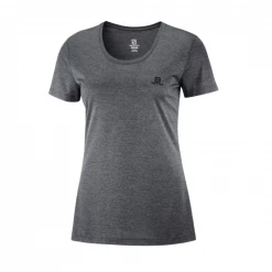 Camiseta Salomon Agile SS Tee Gris Mujer