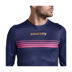 Camiseta Saucony Elite Manga Larga Azul Rosa -365rider Ventas camiseta saucony elite manga larga azul rosa 2