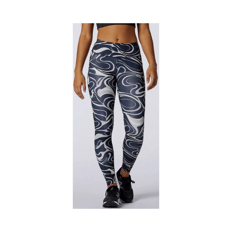 Mallas New Balance Printed Impact Run Azul Marino Gris Mujer 4 Mallas New Balance Printed Impact Run Azul Marino Gris Mujer - Imagen 2
