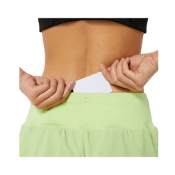 Pantalón Corto Asics Road 3.5IN Verde Lima Mujer -365rider Ventas pantalon corto asics road 35in verde lima mujer 5