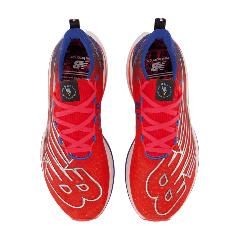 Zapatillas New Balance FuelCell SC Elite V3 NYC Maratón Rojo Azul AW22 6 Zapatillas New Balance FuelCell SC Elite V3 NYC Maratón Rojo Azul AW22 - Imagen 4